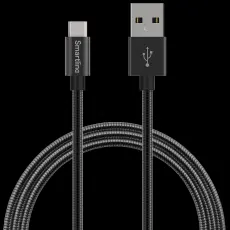 Smartline Smartline 1m Micro USB Laddningskabel Metallic Svart
