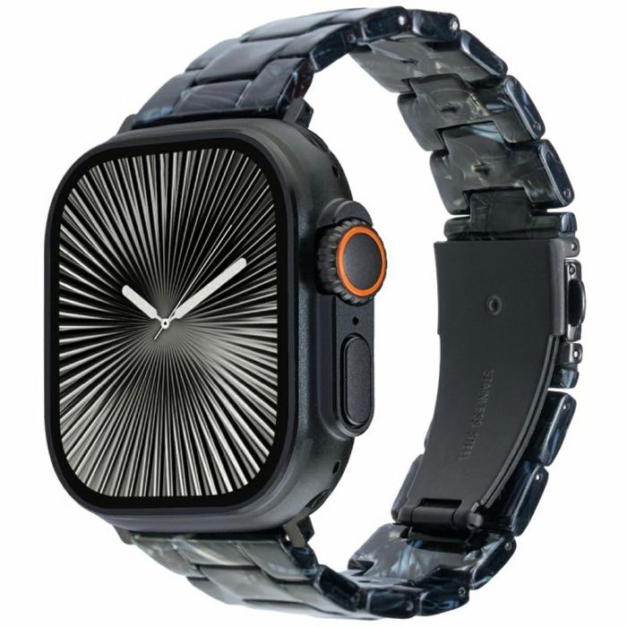 Bild 2, LEMONDA LEMONDA Apple Watch 42/44/45/46/49 mm Armband Resin Svart