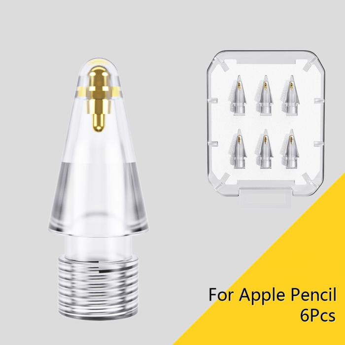 Bild 2, ESSAGER ESSAGER 6-PACK Ersättning Pennspets Apple Pen 1/2/Pro Transparent