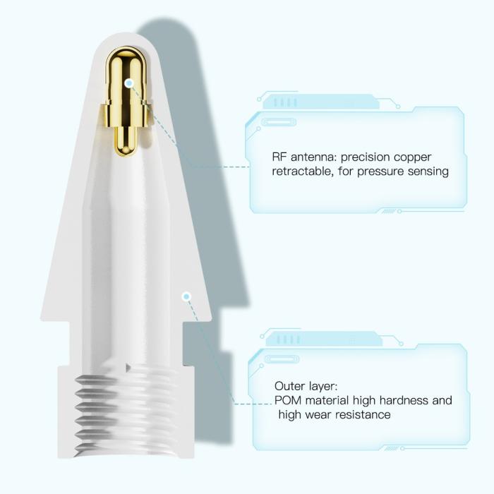 Bild 4, ESSAGER ESSAGER 6-PACK Ersättning Pennspets Apple Pen 1/2/Pro Transparent