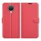  Nokia G10 / G20 Fodral Litchi Läder Röd