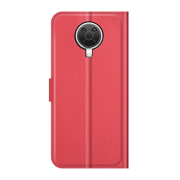 Bild 3,  Nokia G10 / G20 Fodral Litchi Läder Röd