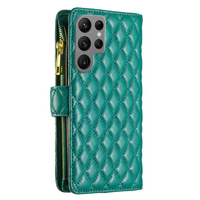 Bild 6, BINFEN BINFEN Galaxy S25 Ultra Fodral Diamond Multifunktionell Grön