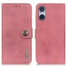 KHAZNEH KHAZNEH Sony Xperia 5 V Fodral L&auml;der Rosa