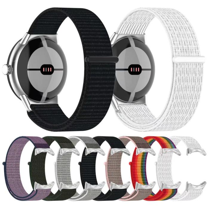 Bild 5,  Google Pixel Watch / Watch 2 Nylon Loop Armband Rosa