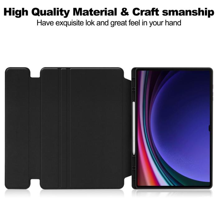 Bild 2,  Samsung Galaxy Tab S10 Ultra Fodral 360° Rotation Svart