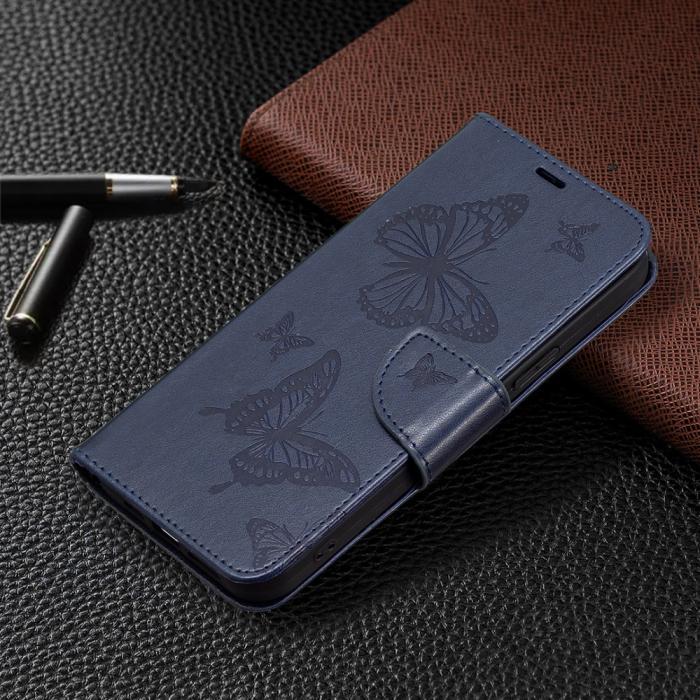 Bild 5,  Xiaomi Redmi Note 12 Pro 5G Fodral Med Fjäril Tryck Blå
