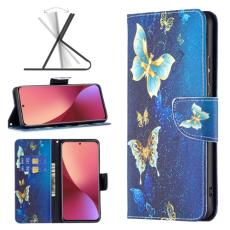  Xiaomi 12 Fodral Med Tryck Guld Fj&auml;ril