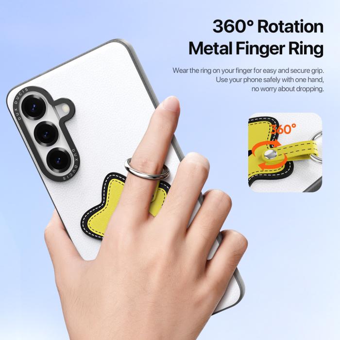Bild 6, DUX DUCIS DUX DUCIS Samsung Galaxy S26 Skal PU-Läder Stjärna Vit