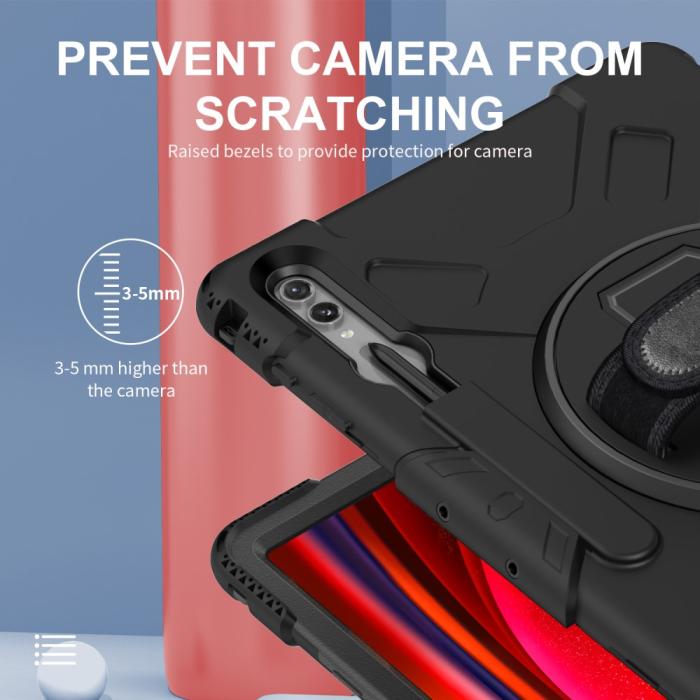 Bild 5,  Samsung Galaxy Tab S9 Ultra Skal 360 Rotation Shockproof Med Rem