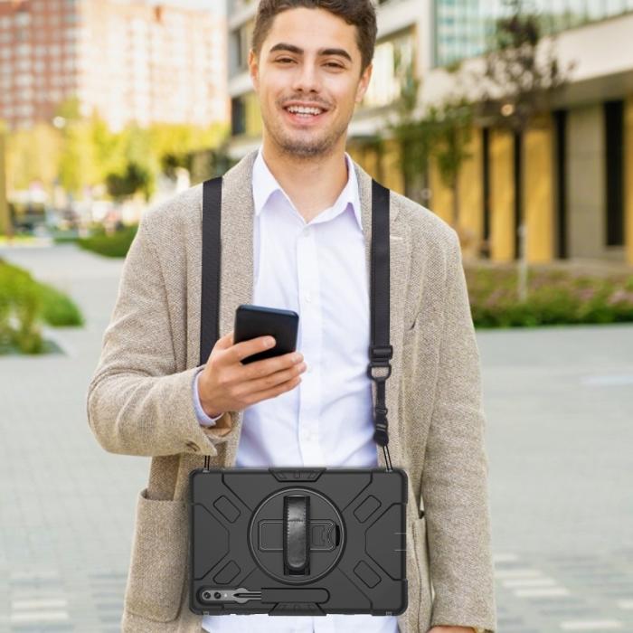 Bild 6,  Samsung Galaxy Tab S9 Ultra Skal 360 Rotation Shockproof Med Rem