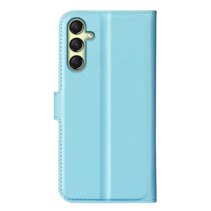 Bild 6,  Samsung Galaxy A16 Fodral Litchi Läder Blå