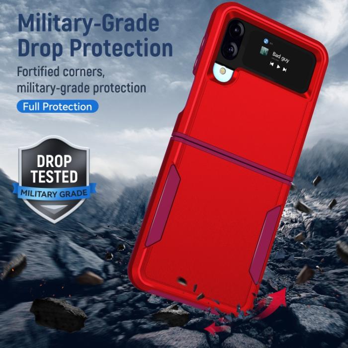 Bild 6,  Samsung Galaxy Z Flip 4 Skal Heavy Armor Hybrid Röd