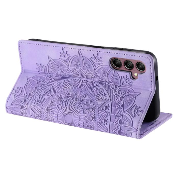 Bild 4,  Samsung Galaxy A55 5G Fodral Mandala Flip Läder Lila