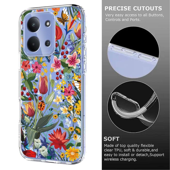 Bild 6,  Xiaomi Redmi 15C Skal Med Tryck Blommor