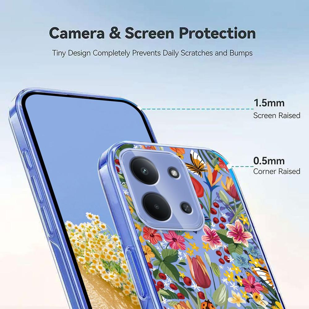  Xiaomi Redmi 15C Skal Med Tryck Blommor