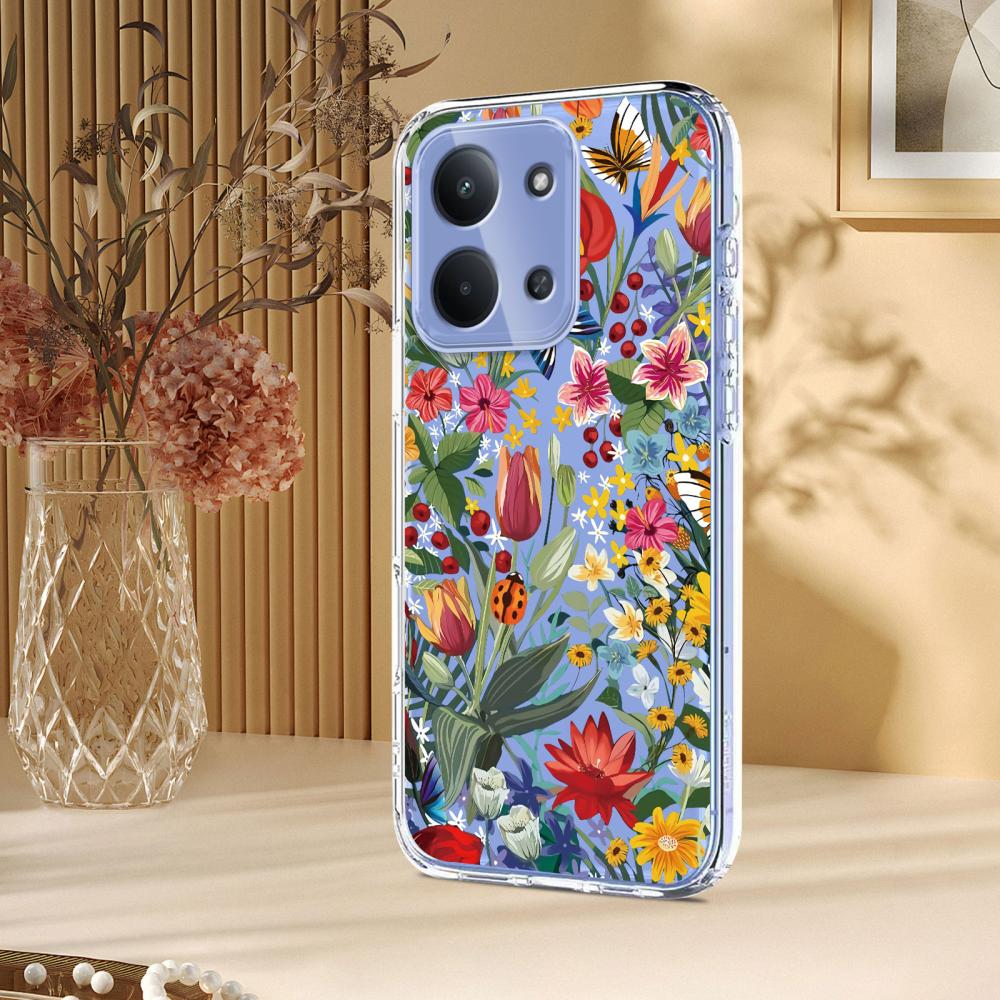  Xiaomi Redmi 15C Skal Med Tryck Blommor