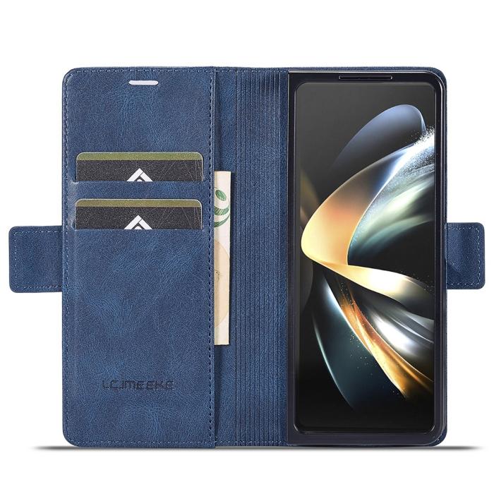 Bild 2, LC.IMEEKE LC.IMEEKE Galaxy Z Fold 5 Fodral RFID Läder Blå