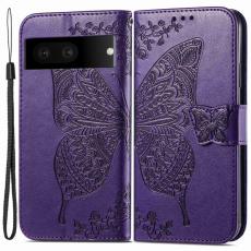  Google Pixel 7 Fodral Fj&auml;ril Tryck Lila
