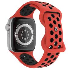 ColorPop Sportarmband Dual-Color Apple Watch 42/44/45/46/49 mm (M/L) R&ouml;d/Svart
