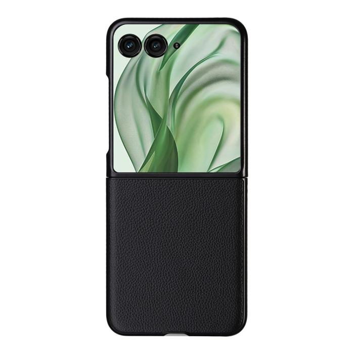 Bild 3,  Motorola Razr 50 Ultra 5G Skal Litchi Textur Svart