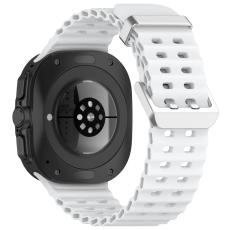  Galaxy Watch Ultra (2025) / 47 mm Armband Wave Design Vit