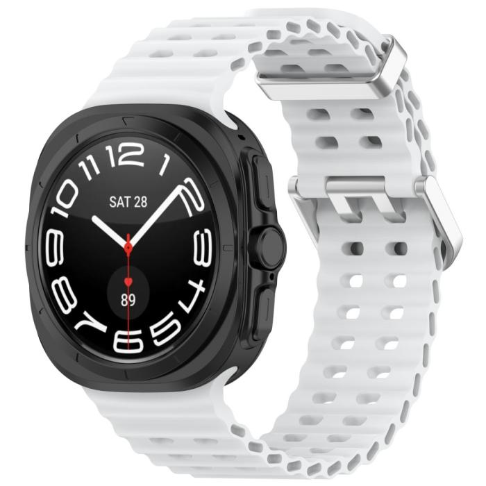 Bild 4,  Galaxy Watch Ultra (2025) / 47 mm Armband Wave Design Vit