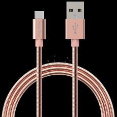 Smartline Smartline 1m Micro USB Laddningskabel Metallic Ros&eacute;guld