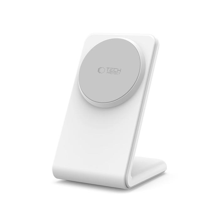Bild 3, Tech-Protect Tech-Protect 15W Qi Magnetisk MagSafe Laddare Vit