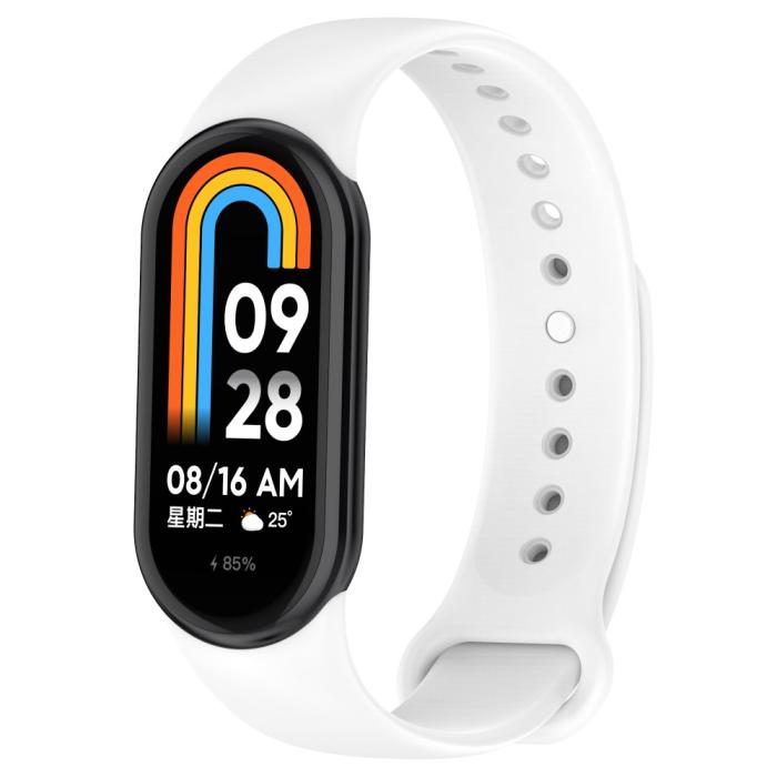 Bild 5,  Xiaomi Smart Band 10/9/8 Armband Solid Silikon Vit