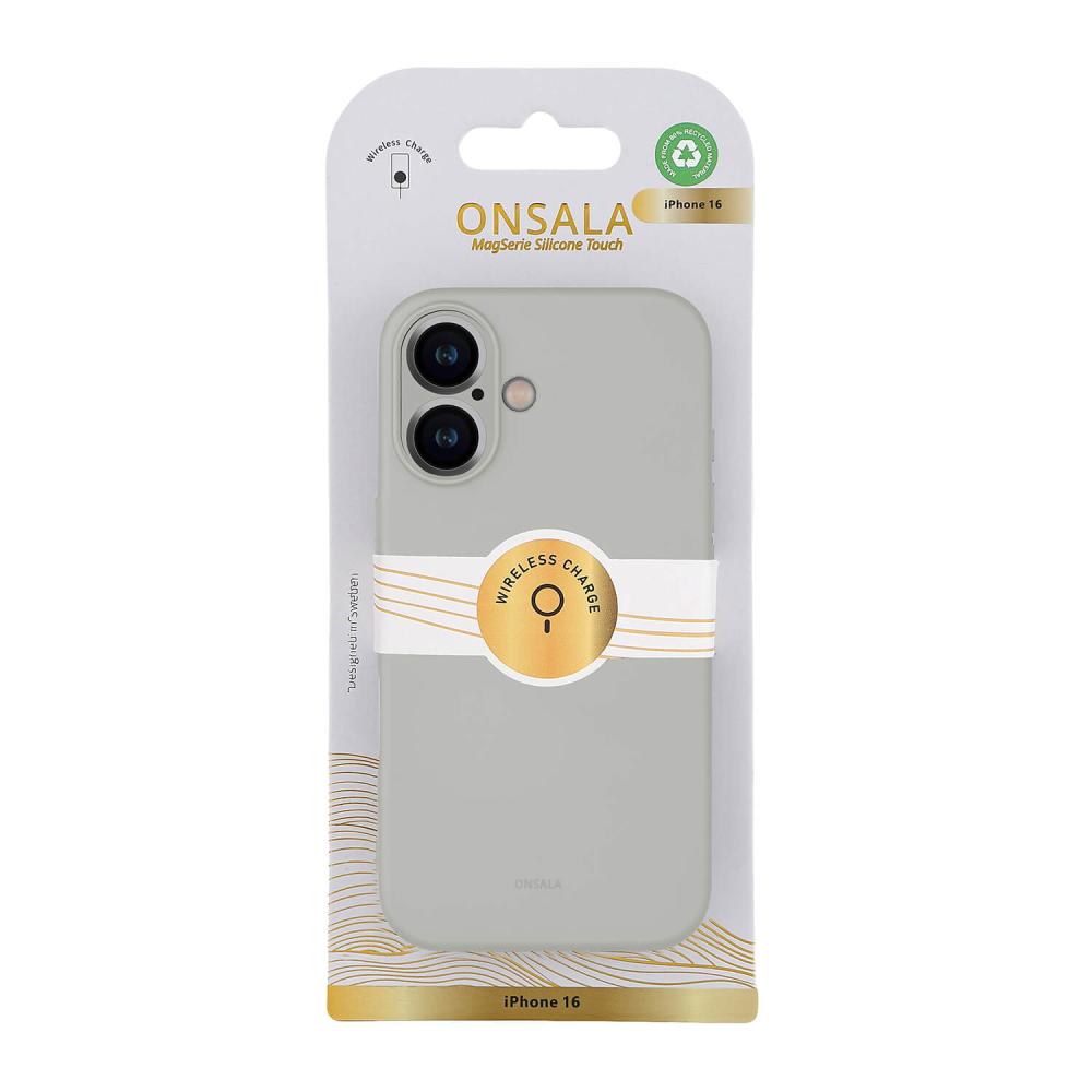 Onsala Onsala iPhone 16 Mobilskal Med Silikonkänsla Concrete