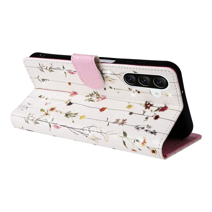 Bild 4,  Samsung Galaxy A37 5G Fodral RFID Läder Små Blommor