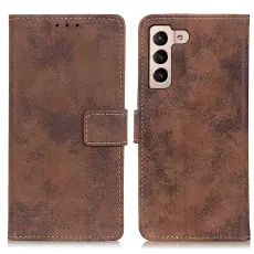  Samsung Galaxy S22 Plus Fodral Retro L&auml;der Brun