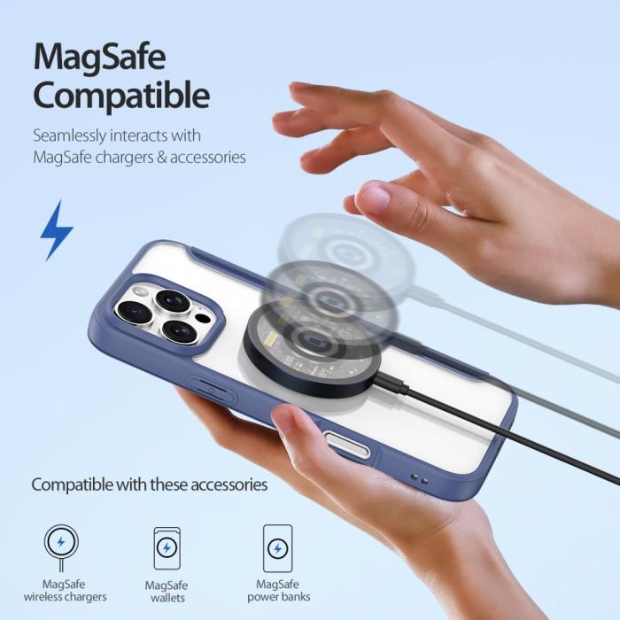Bild 3, DUX DUCIS DUX DUCIS iPhone 16 Pro Max Fodral MagSafe Skin X Pro Blå