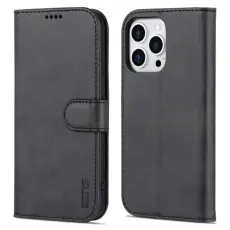 AZNS AZNS iPhone 14 Pro Max Fodral L&auml;der Svart