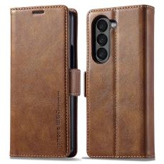LC.IMEEKE LC.IMEEKE Galaxy Z Fold 5 Fodral RFID L&auml;der Brun