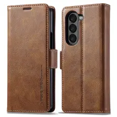 LC.IMEEKE LC.IMEEKE Galaxy Z Fold 5 Fodral RFID L&auml;der Brun
