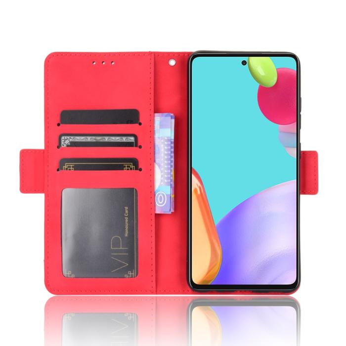 Bild 4,  Samsung Galaxy A72 - Fodral Med Avtagbart Kortfodral - Röd