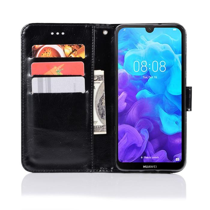 Bild 4,  Huawei Y5 (2019) - Plånboksfodral - Svart