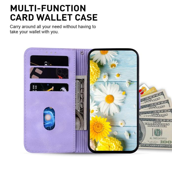 Bild 2,  Samsung Galaxy A27 5G Fodral Läder Blommor Lila