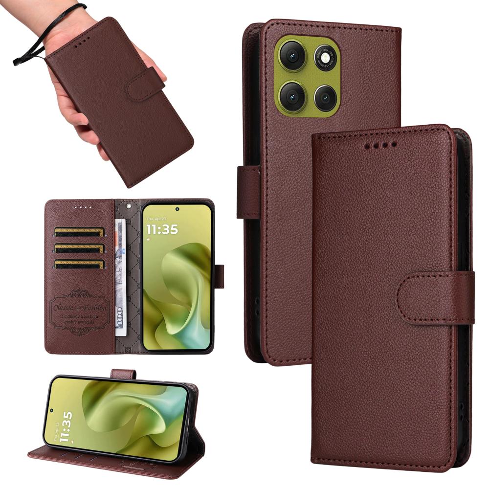  Motorola Moto G86 Power / G86 5G Fodral Läder Brun