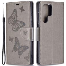  Samsung Galaxy S22 Ultra Fodral Butterfly Gr&aring;
