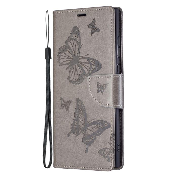 Bild 4,  Samsung Galaxy S22 Ultra Fodral Butterfly Grå