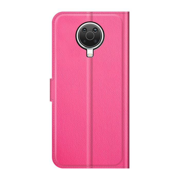 Bild 3,  Nokia G10 / G20 Fodral Litchi Läder Rosa