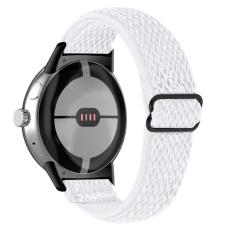  Google Pixel Watch / Watch 2 Justerbart Nylon Armband Vit