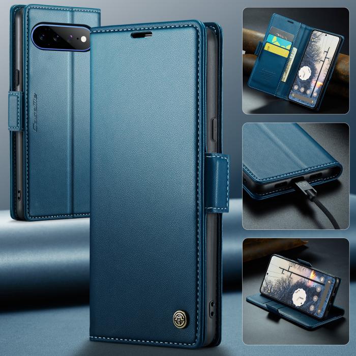 Bild 6, CASEME CASEME Google Pixel 11 Pro XL Fodral RFID Läder Blå