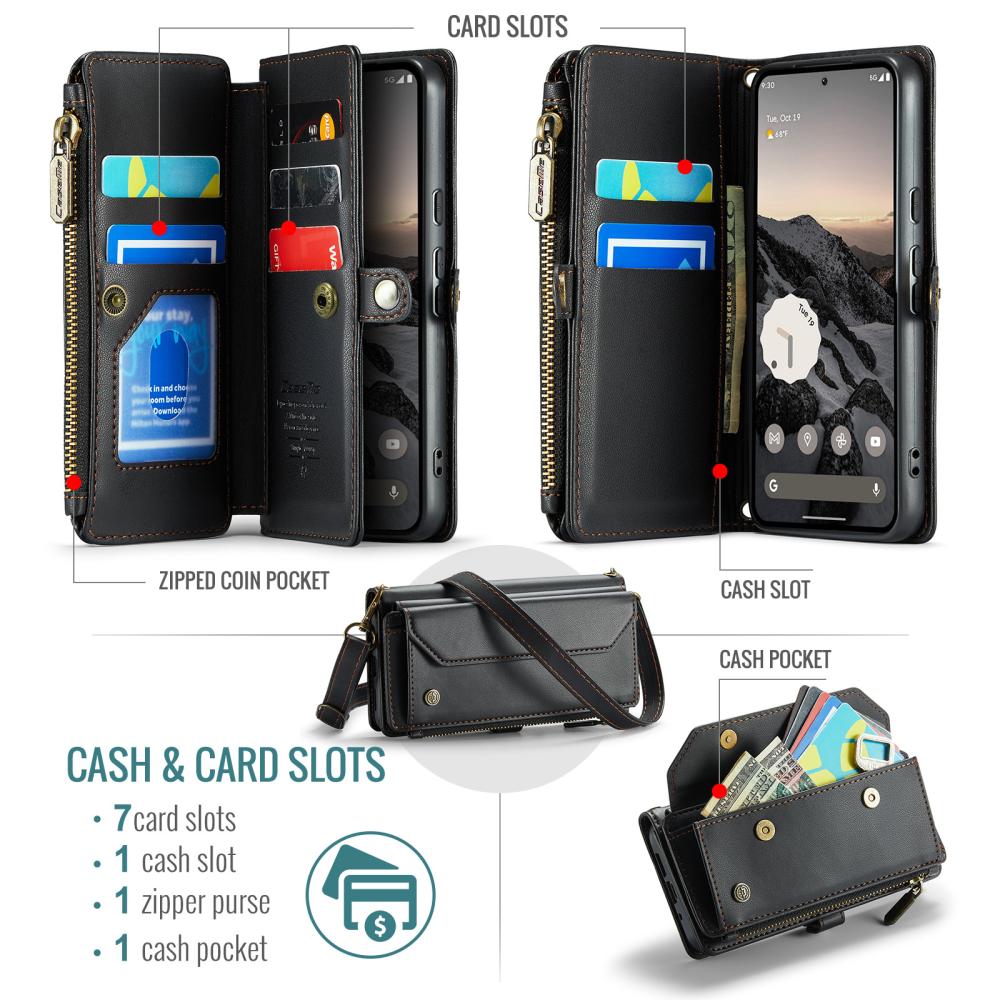 CASEME CASEME Google Pixel 10/10 Pro / 9/9 Pro Fodral Läder Svart