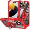  iPhone 16 Pro Max Skal Shockproof Ring Hybrid Röd
