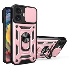  iPhone 16 Skal CamShield Ring Hybrid Ros&eacute;guld