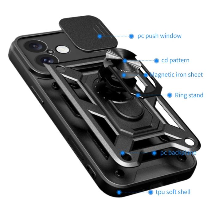 Bild 3,  iPhone 16 Skal CamShield Ring Hybrid Roséguld